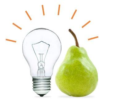 Lightbulb & Pear